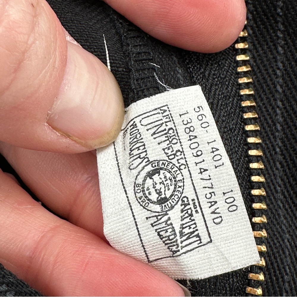 Women’s Vintage‎ Lee 29x32 Black Pinstripe Jeans NWOT - Picture 8 of 8